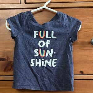 Cat & Jack Blue and White Short Sleeve Tee